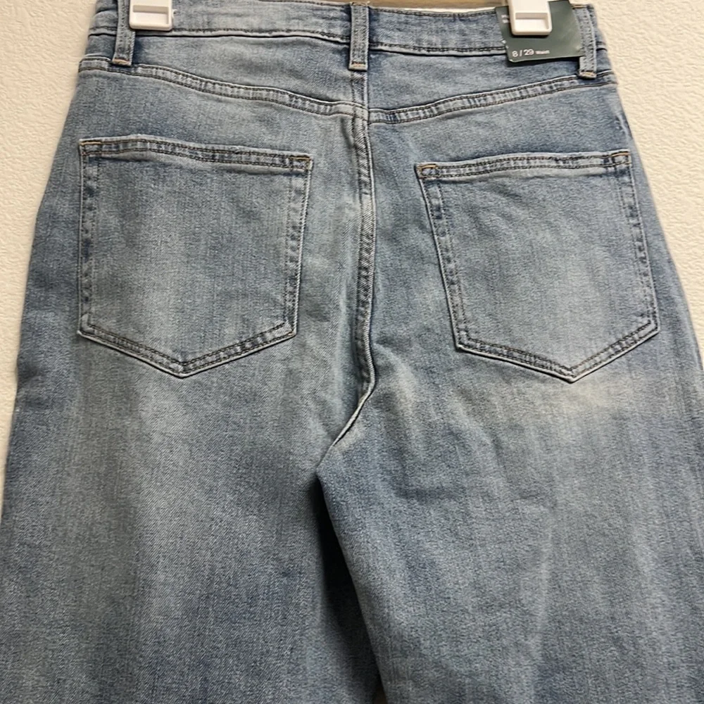 wild fable Distressed High-Rise Mom Jeans in Mid Blue - Picture 9 of 14